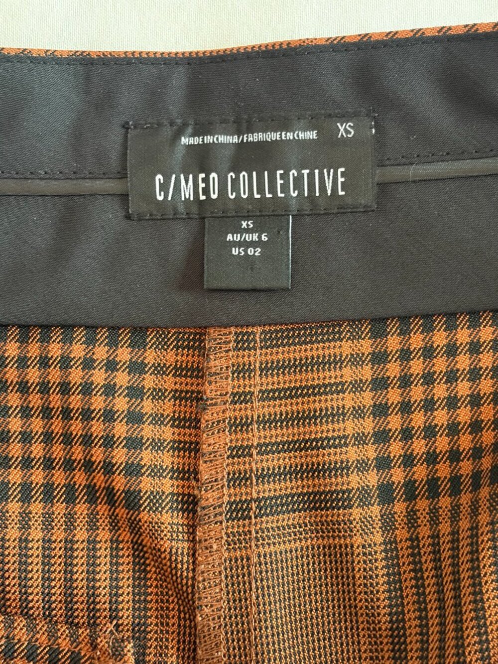 C/MEO Collective brown plaid trousers XS - Picture 7 of 8